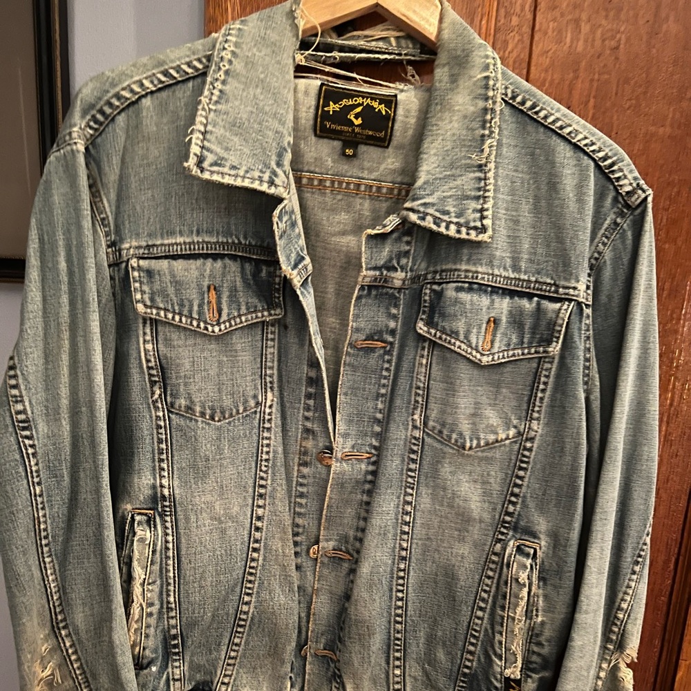 Vintage Vivienne Westwood Anglomania distressed/destroyed denim Jean Jacket